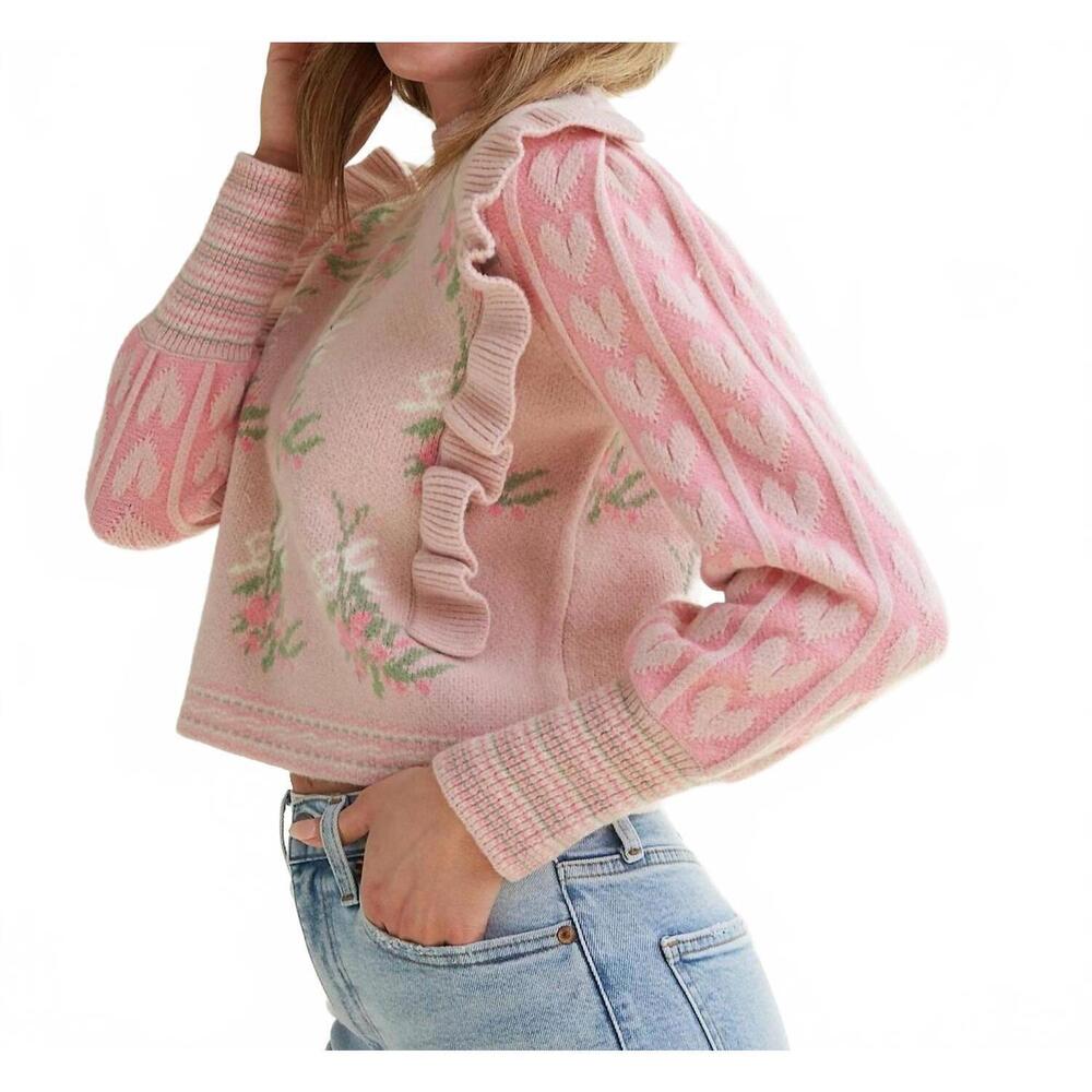 NEW SINCERELY OURS miranda ruffle vest in pink - Picture 2 of 2